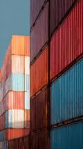 A vibrant arrangement of shipping containers showcases a mix of colors